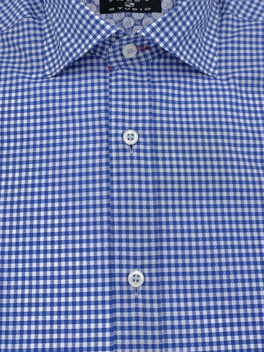 Jazzy Studio Men's Shirt Checked Blue