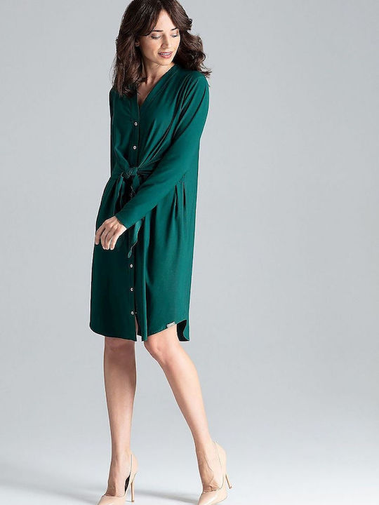 Lenitif Midi Shirt Dress Dress Green