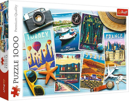 Puzzle Trefl cu 1000 de cărucioare poștale