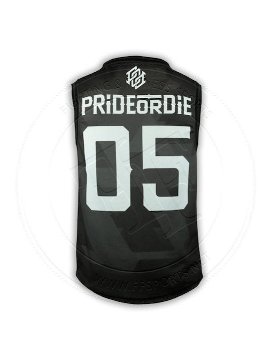 PrideOrDie Men's Athletic Sleeveless Blouse with V-Neck Black