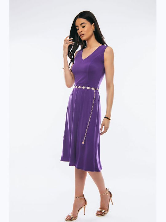 BelleFille Midi Dress Purple