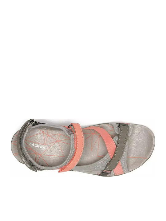 Flache Sandalen für Damen mit Riemen in Braun Farbe