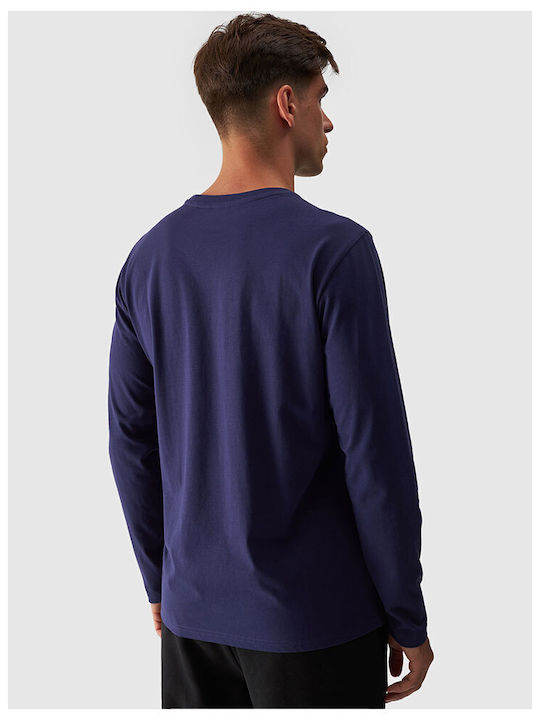 4F Men's Long Sleeve Blouse Navy Blue