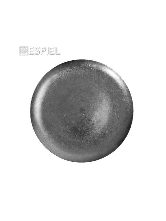 Espiel Plate Shallow Inox Gray with Diameter 19cm