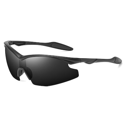 Techsuit Cycling Glasses with Black Frame & Dark Lenses