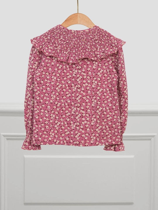 Abel & Lula Kids Blouse Long Sleeve Pink