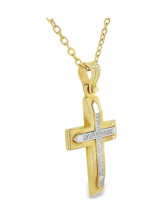 Xryseio Women's Gold Cross 14K