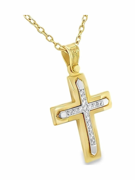 Xryseio Women's Gold Cross 14K