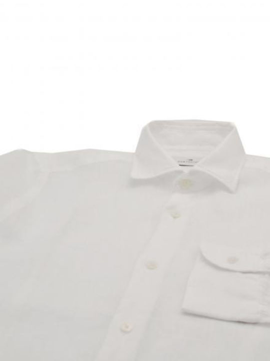 Portofiori Geranio-933 Λινό Πουκάμισο White
