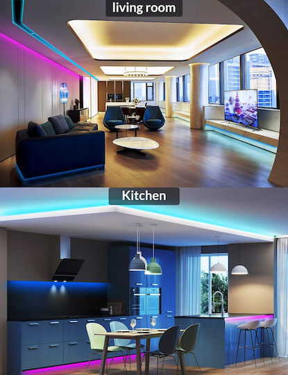 LED-Streifen 220V RGB Licht 5m Typ SMD5050 mit Netzteil