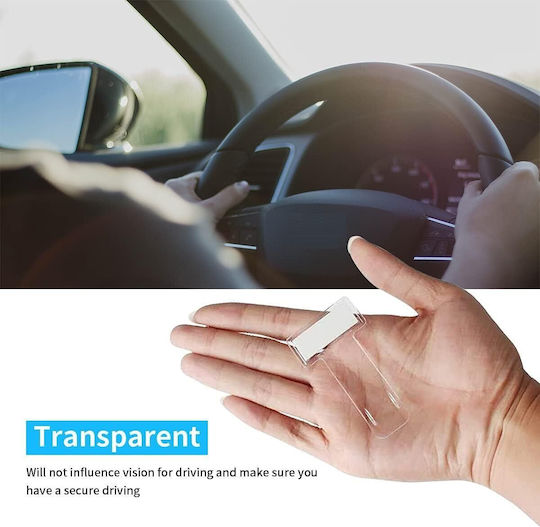 Set 2 Car Parking Ticket Holders Zola Plastic 7.4x3.95x0.1 Cm White