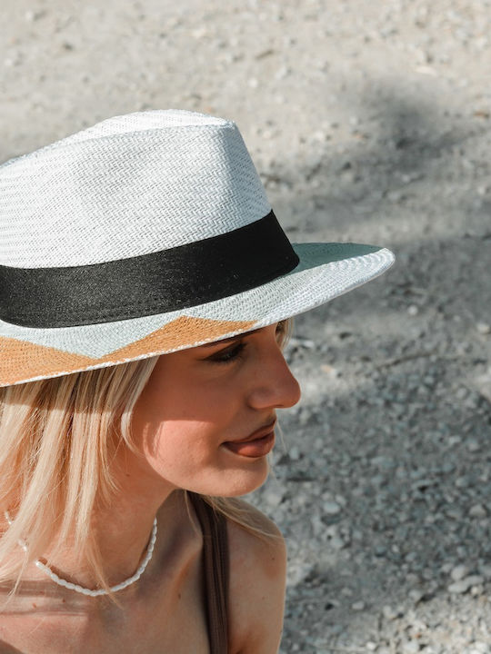 LiebeQueen Wicker Women's Hat White