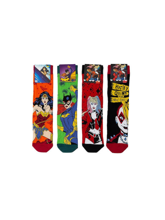 Warner Bros Super Women Γυναικείες Κάλτσες Πολύχρωμες 4Pack Warner Bros Super Women Γυναικείες Κάλτσες Πολύχρωμες 4Pack