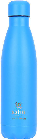 Estia Flask Lite Save the Aegean Bottle Thermos Stainless Steel BPA Free Olympic Blue 500ml