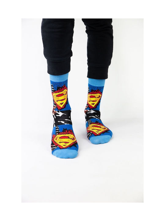 Warner Bros Superman Logos Bărbați Șosete Multicolor 4Pachet