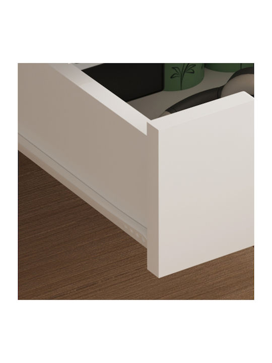 Bedside Table Dinkl Wooden Beige 29.7x29.7x45cm