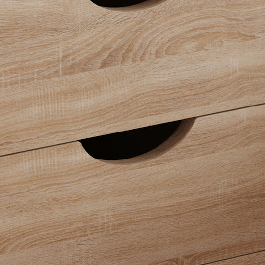 Bedside Table Dinkl Wooden Beige 29.7x29.7x45cm