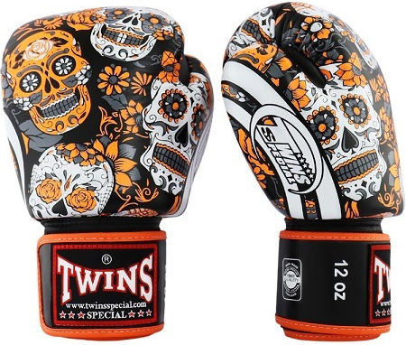 Twins Special Leather Boxing Competition Gloves Orange