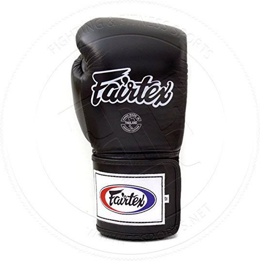 Fairtex Boxhandschuhe Leder für Kampf Schwarz