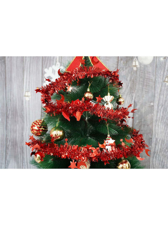 Weihnachtliche Girlande Plastik Rot 200x5cm 1Stück