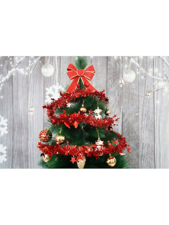 Weihnachtliche Girlande Plastik Rot 200x5cm 1Stück