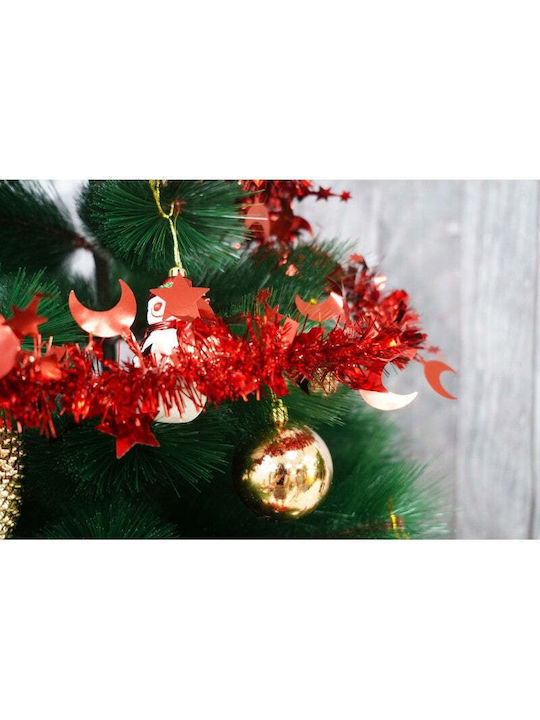 Weihnachtliche Girlande Plastik Rot 200x5cm 1Stück