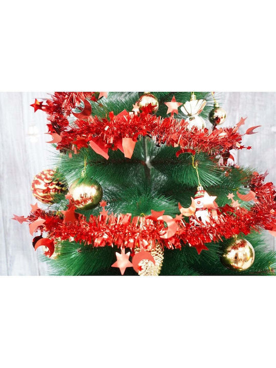 Weihnachtliche Girlande Plastik Rot 200x5cm 1Stück