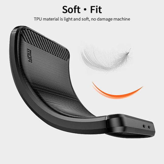 Mofi Brushed Carbon Back Cover Σιλικόνης Μαύρο (OPPO A18, OPPO A38)