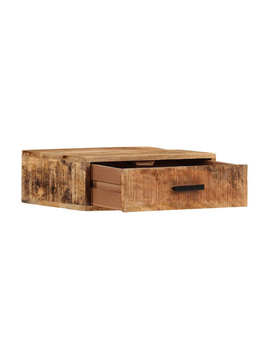 Κομοδίνο από Μασίφ Ξύλο Καφέ 40x30x13.5cm