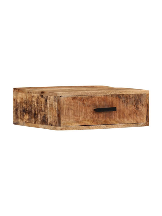 Κομοδίνο από Μασίφ Ξύλο Καφέ 40x30x13.5cm