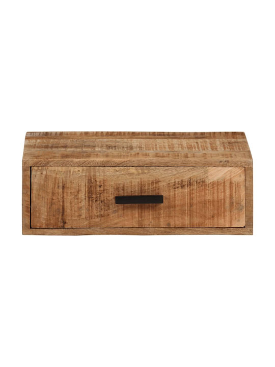 Κομοδίνο από Μασίφ Ξύλο Καφέ 40x30x13.5cm