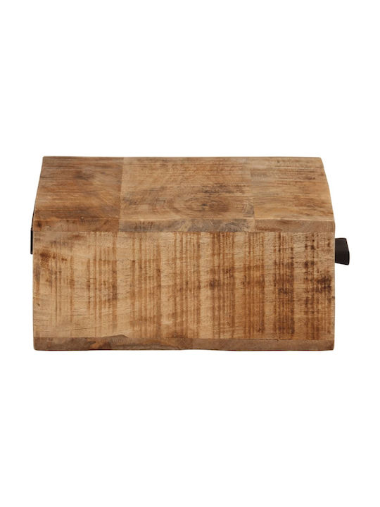 Κομοδίνο από Μασίφ Ξύλο Καφέ 40x30x13.5cm