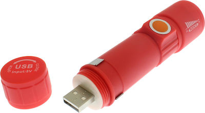 Rechargeable Flashlight LED with Maximum Brightness 500lm