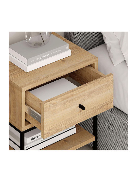 Κομοδίνο Lisa Ξύλινο Μπεζ 45x35x56cm GP037-0234,1