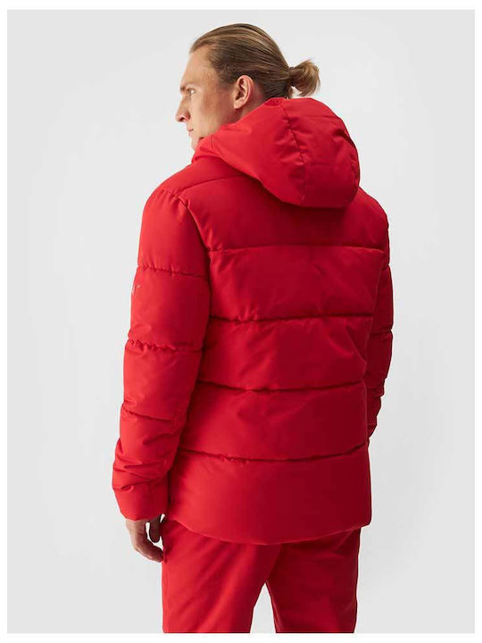 4F Herren Jacke Lässig Rot