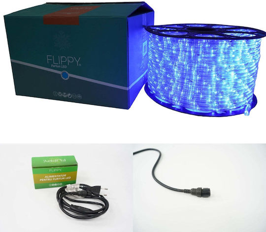 Țeavă luminată 720 Becuri 220V Roșu 30m IP65