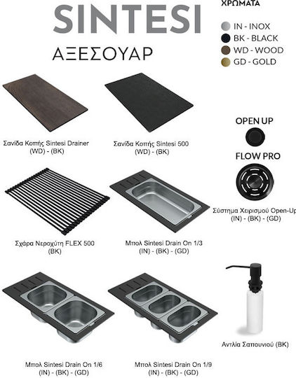 Elleci Ένθετος Νεροχύτης Inox Μ116xΠ50cm Πράσινος