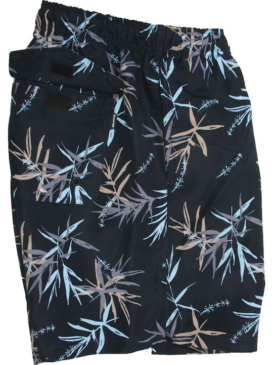 Men's Swimwear Bermuda Black with Patterns