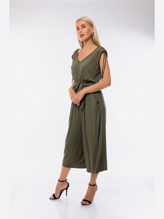 Damen Einteiler Anzug Khaki