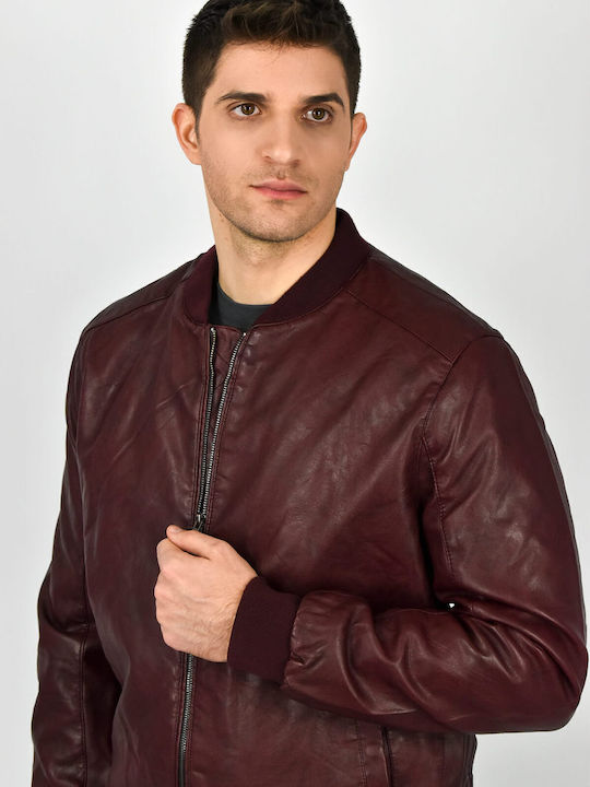 Leather Jacket Bordeaux