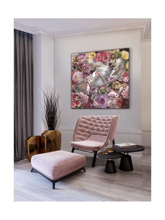 Peces Luchador Siam Πίνακας Γυάλινος 120x120cm