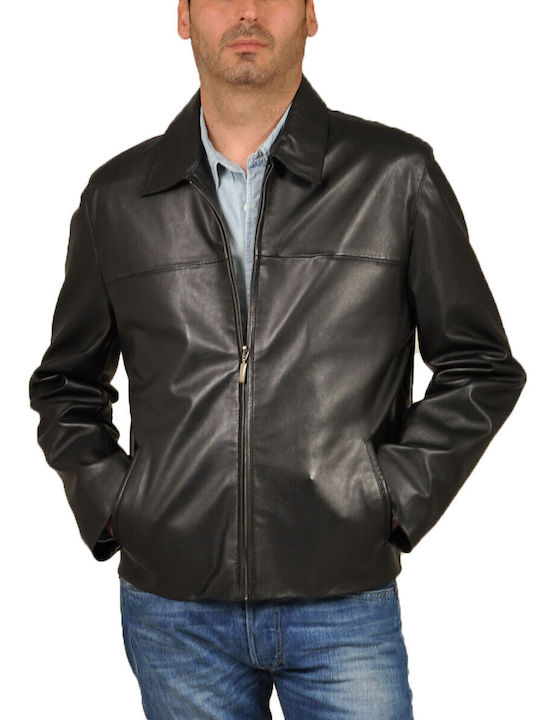 MRDline Men's Leather Jacket BLACK