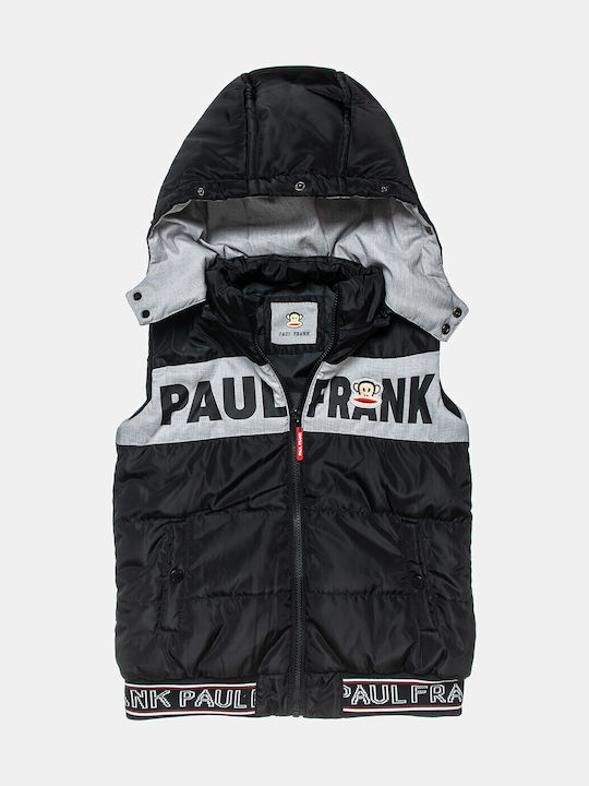 Kids' Casual Jacket Sleeveless with Hood Black