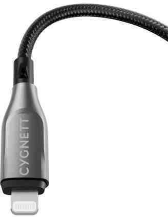 Cygnett Braided USB 2.0 Cablu USB-C bărbătesc - USB-C 30W Negru 0.5m (CY-CY4666PCCCL)