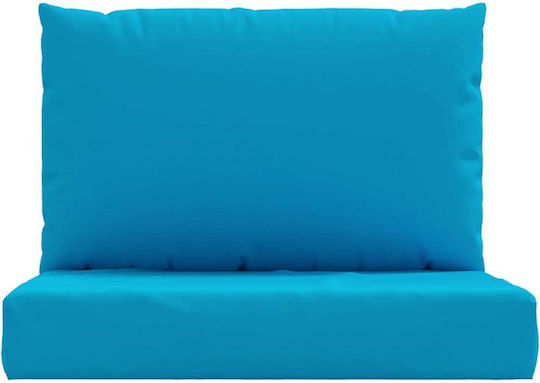 vidaXL Pernă Waterproof Pentru Bancă De Perne Pentru Scaune De Grădină Cu Spătar Albastru Deschis 2 Buc 60x60 Cm