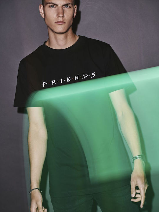 Merchcode Friends MC350 T-shirt σε Μαύρο χρώμα