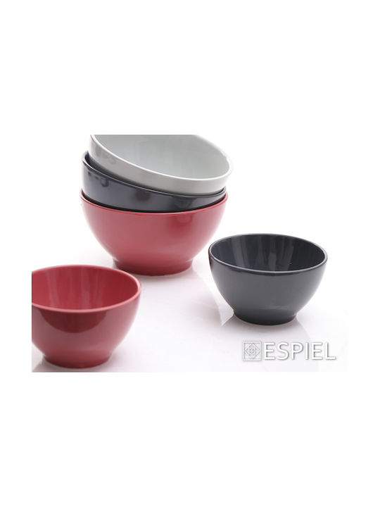 Espiel Serving Bowl Round Ceramic Charcoal with Diameter 10cm 6pcs