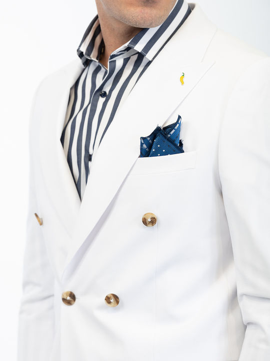 Men's Suit Jacket Slim Fit White
