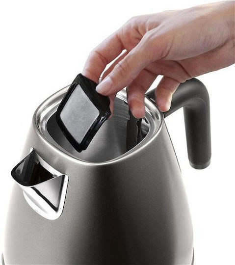 De'Longhi Distinta Titanium Βραστήρας 1.7lt 2000W Γκρι