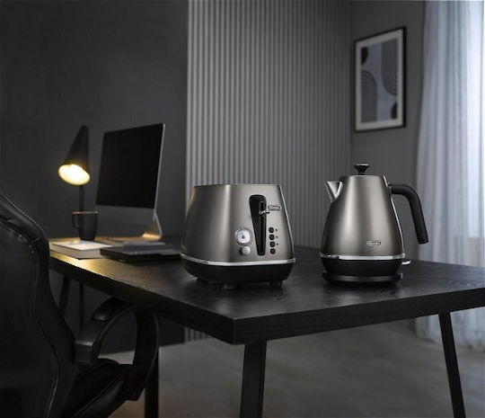 De'Longhi Distinta Titanium Βραστήρας 1.7lt 2000W Γκρι